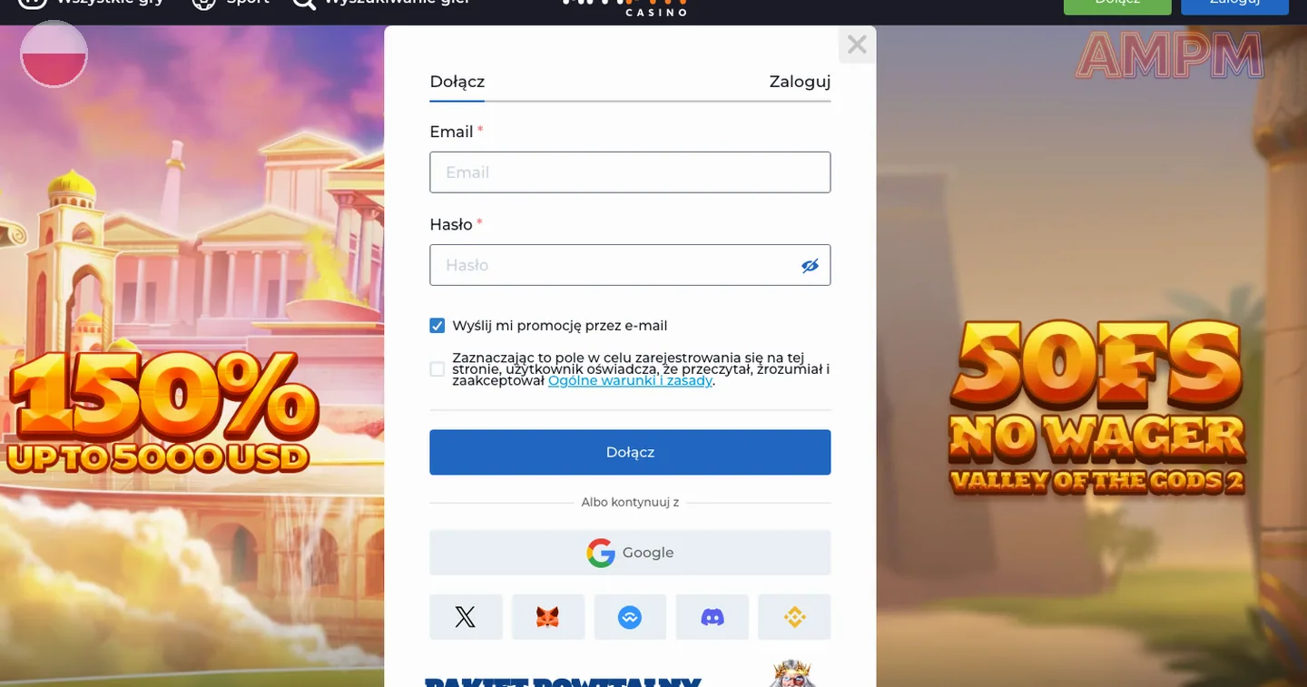 rejestracja – AMPM Casino: AMPM Casino rejestracja krok po kroku